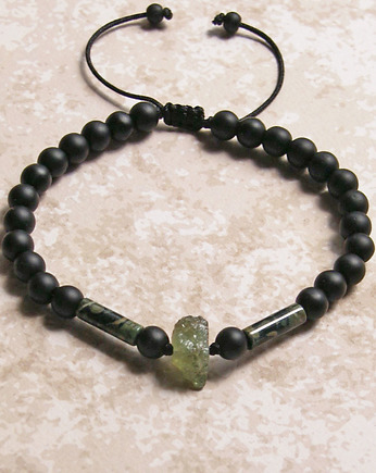 Apatyt zielony, jaspis, onyks - ONE SIZE - regulowana, kaktusia