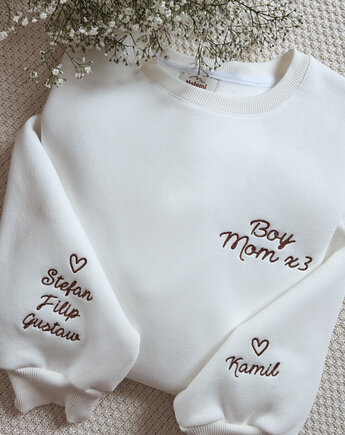 Bluza Unisex Off White Personalizowana Dzień Mamy, Malomi Kids