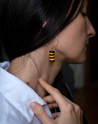 Długie surowe kolczyki koła w paski, Z SZUFLAD UMYSŁU