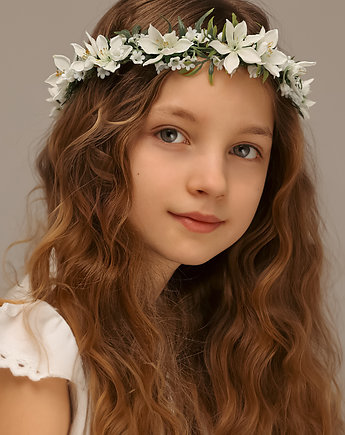 Wianek na głowę jaśmin i konwalie n.30738, Lola White