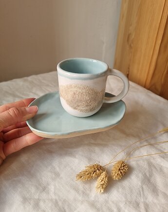 Zestaw - filiżanka z talerzykiem, krusz art