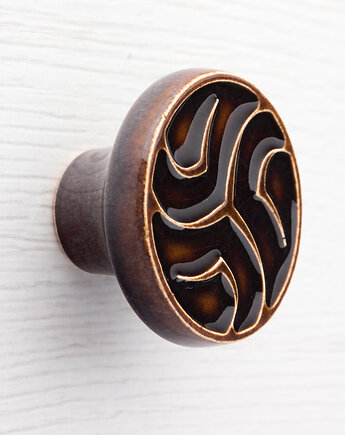Gałka do mebli, ciemno-brązowa, wz.18, pracowniazona
