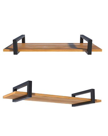 Półka Wisząca na Ścianę Dąb Złoty 60 cm Loftowa Nowoczesna, A.D Home