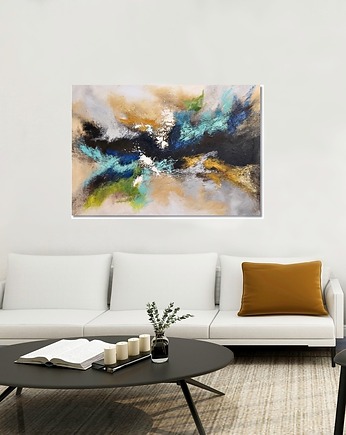 Aurora 2, abstrakcja, nowoczesny obraz ręcznie malowany, Galeriai