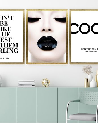 Plakaty Fashion Coco Chanel plakaty modowe, black dot studio
