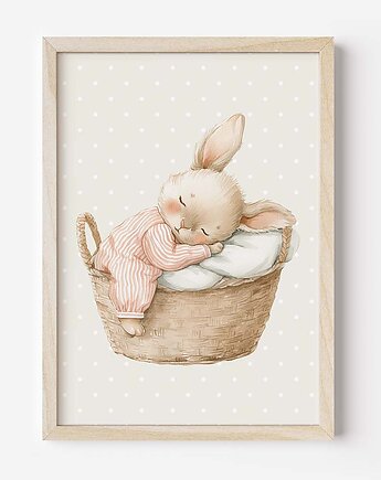 Plakat Na Ścianę Dla Dziewczynki Różowe króliczki nr. 7, Dekoracjan