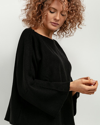 Luźny sweter z szerokim rękawem, T418, one size, TESSITA