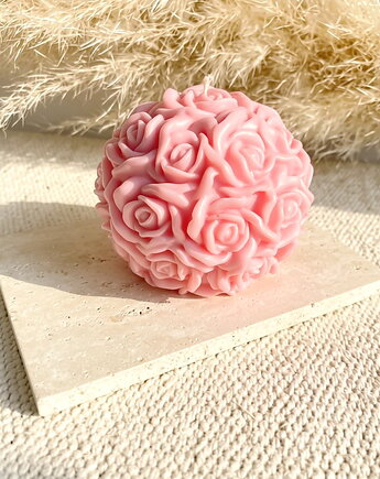 Świeca sojowa dekoracyjna "Rose Garden" 84x70mm różowa, Coccola JEWELLERY