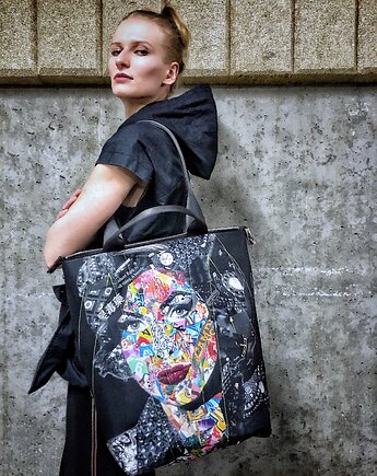 Art MIMA bag SHORT & Torn Revenue print, MIMAbags