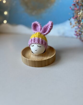 Czapeczka z uszami zająca na jajka wielkanocne - 1 szt., Kocie Motki