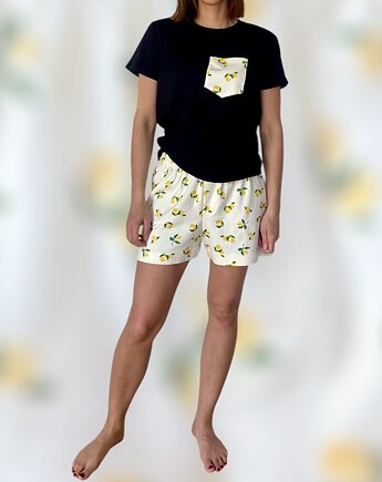Piżama Unisex bawełniana w cytrynki, HisOutfit