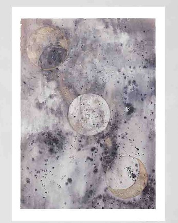 Plakat Pełnia Księżyca w Szarości Malowane Fazy, My Moment