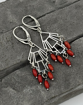 Kolczyki Filigrany z koralami, RayOfArt