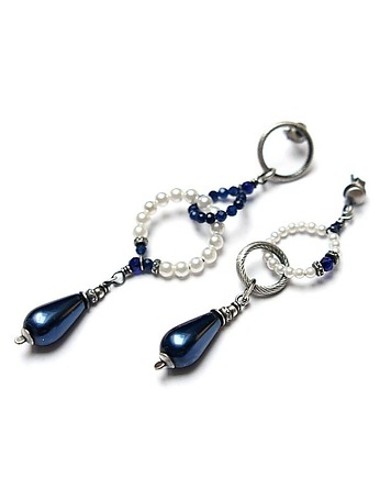 Kolczyki Wianki perle /asymmetric/, Katia i krokodyl