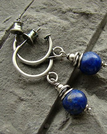 Kolczyki Kulki lapisu lazuli, RayOfArt