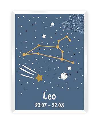 Obrazek Zodiac Leo 30x40, Yellow Tipi
