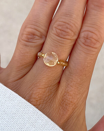 Pierścionek elastyczny - Cytryn, Bring Biżuteria