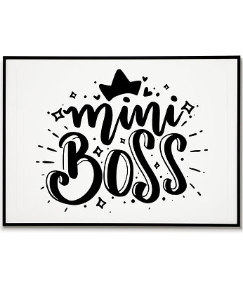 Plakat MINI BOSS pokój dziecka, Bajkowe Obrazki