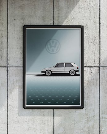 Plakat Motoryzacja -  VW Golf GTI, OKAZJE - Prezenty pod Choinkę