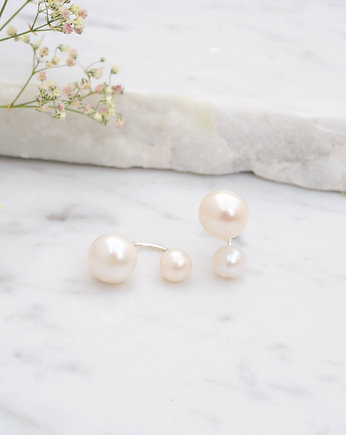 Kolczyki z perłami Twin - srebro, ZAMIŁOWANIA - Wyjątkowy prezent