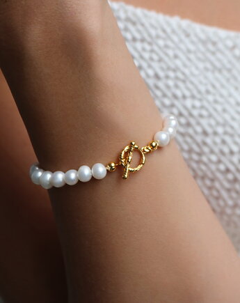 Bransoletka perły- srebro 925 pozłacane, Coccola JEWELLERY