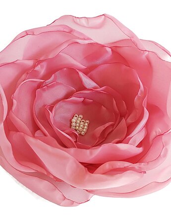 Duża jasna pudrowy róż 12cm kwiat kwiatek, Made by Joan