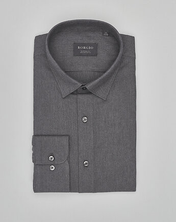 Koszula flero 00619 długi rękaw grafit classic fit