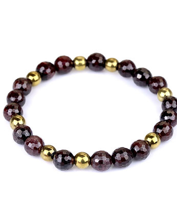 Bransoletka Granat Fasetowany i Hematyt, Brazi Druse Jewelry