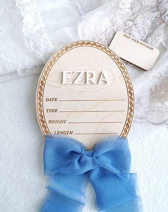 Metryczka dla chłopczyka, tabliczka dla noworodka, prezent dla noworodka, ONAiON