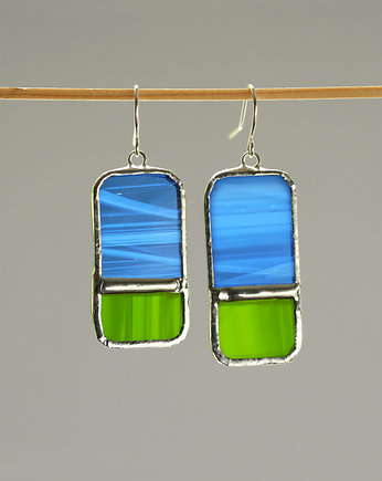 Kolczyk szafirowo- zielony SUNNY, BeArt Handmade