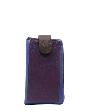 Torebka na telefon portfel 2w1 skórzany dwa paski pojemny zero waste OLIVKA, Olivka Warsaw