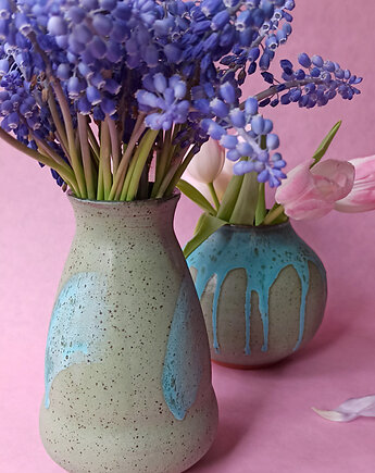 Ceramiczny wazon zieleń i turkus, vetro