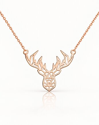 DEER -naszyjnik różowe złoto 18K, ISSI Jewelry