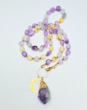 Naszyjnik   Ametystowo  Cytrynowy, ILEA