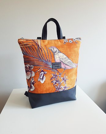 Plecak Romantic Pomarańczowy Ptak, MessyBags