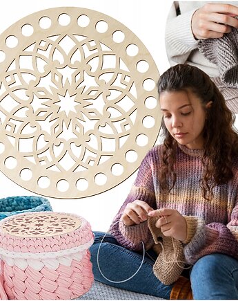 Baza ze sklejki do szydełka OKRĄG 15 cm Drewniane Podstawa Dno do torebki, smxdsgn