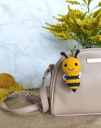Brelok pszczółka, Brelok do kluczy, Brelok na prezent, Brelok do torebki, EcoToysByNastya
