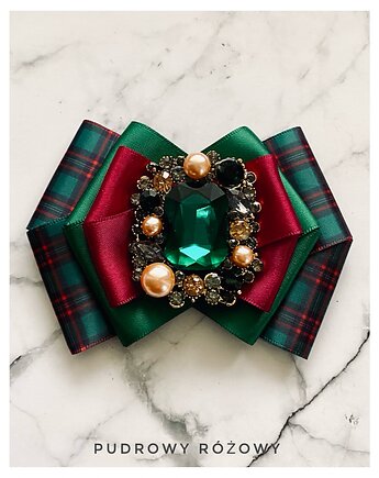 Brosza  z ozdobą w stylu glamour Kryształ z perłami NEW, Pudrowy Różowy