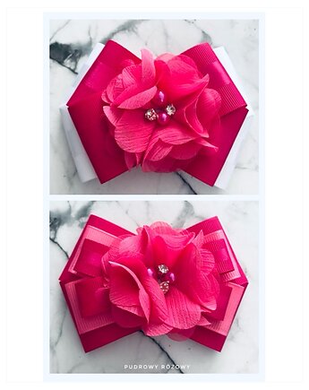 Kwiatowa Kolekcja z tiulowym kwiatkami  3d, PAKOWANIE PREZENTÓW - pudełko na prezent