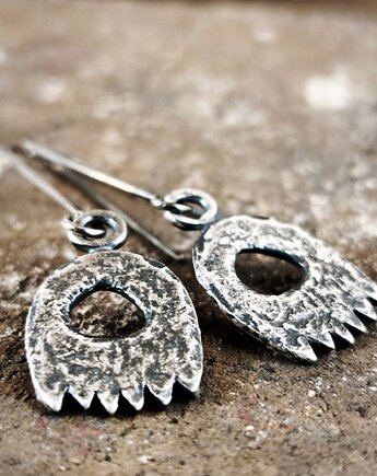 Kolczyki srebrne awangardowe, mzstudio