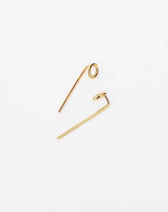 KOŁO - LINIA / kolczyki / pozłacane srebro, Magdalena Paszkiewicz Jewellery