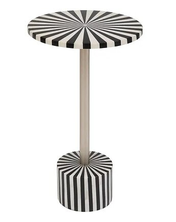 Stolik pomocniczy, boczny, Ø36 cm, marmur, Nema, MIA home