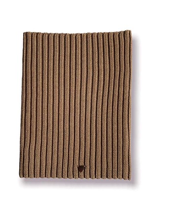 Komin merino w prążki Soft Snood - ciemny beż, YellowYarnyYak