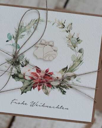 Ręcznie robiona kartka świąteczna na Boże Narodzenie, sorte