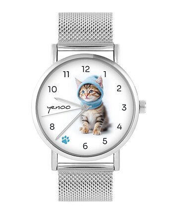 Zegarek - Kotek - bransoleta mesh, yenoo