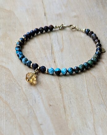 Bransoletka z turkusów z cytrynem, Studio Gazela