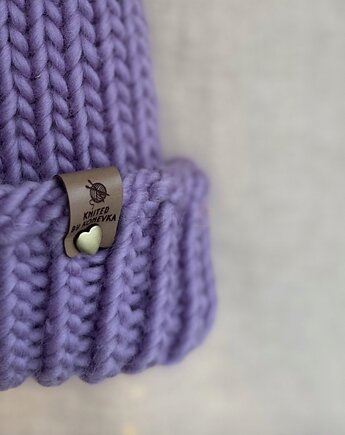 Czapka Puffy z wełny premium multicolour oversize, Konevka store