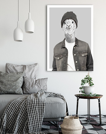 OBRAZ NA PŁÓTNIE-ALPAKA BOY-70x100, LUdesign gallery