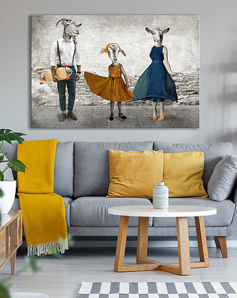 Obraz na płótnie - OBRAZ Z KOZAMI 120x80cm, LUdesign gallery