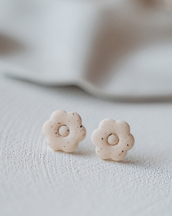 Kolczyki porcelanowe VANILLA, rękoczyny